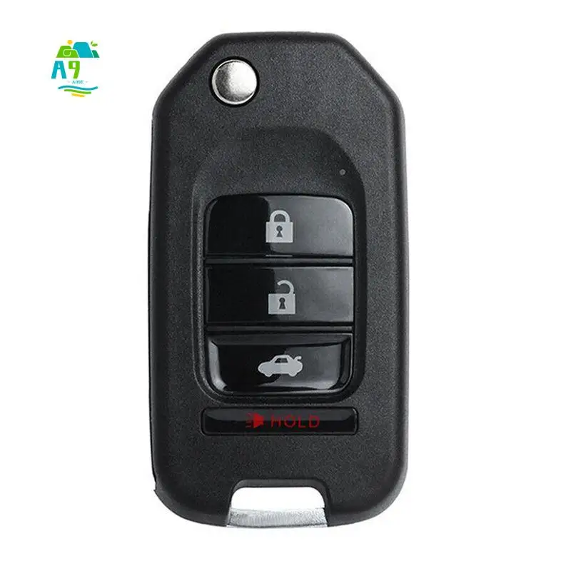 

A09E-For Xhorse XKHO01EN Wire Car Key Fob Flip 3+1 Button For Honda Type For VVDI Key Tool