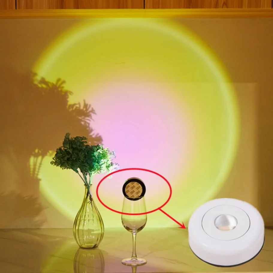 Lumière LED COB sous-meuble avec autocollant adhésif, lampe murale sans fil, pour armoire, tiroir, placard de cuisine