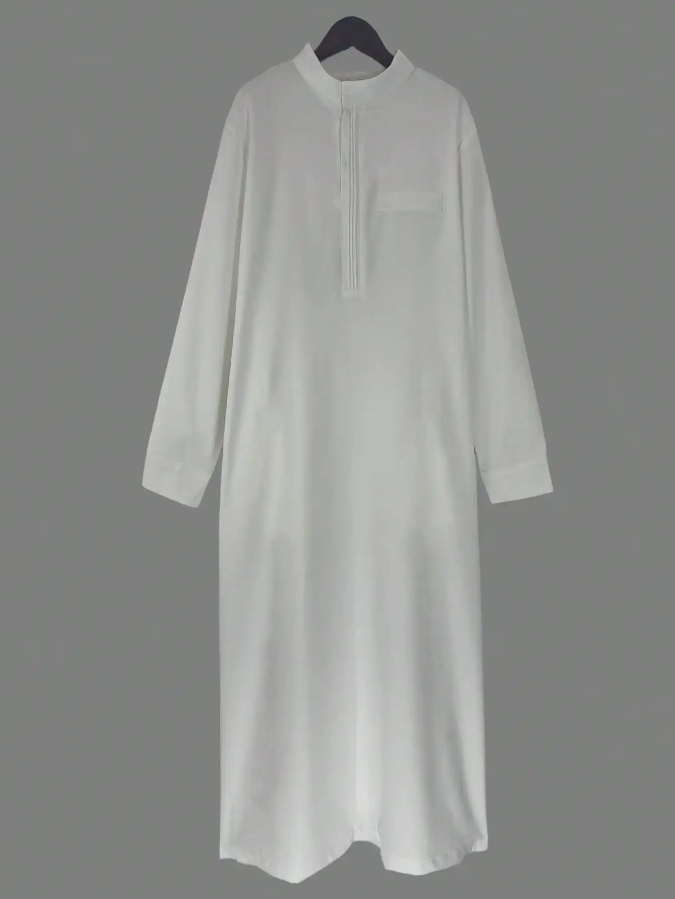 New Muslim Men's Thobe White Robe Gown Dress Loose Moroccan Style Men's Abaya Suitable for Holiday Parties Ramadhan Gift