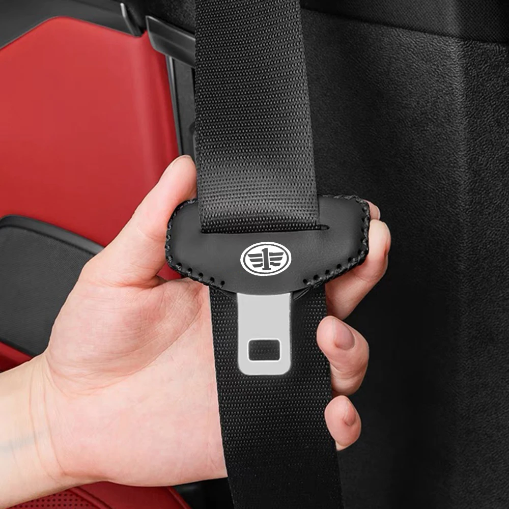 Car Seat Belt Buckle Cover Protector Anti-collision Case For FAW V5 X80 B50 Besturn X40 T77 V2 Vita F5 V70 D60 J6 F1 V80 B70 R7 - view 2