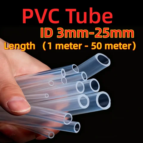 ID 3-30mm PVC Garden Water Hoses Transparent Plastic Pipe motorcycle gasolineS Tube Fuel drain conditioning pump aquarium fish