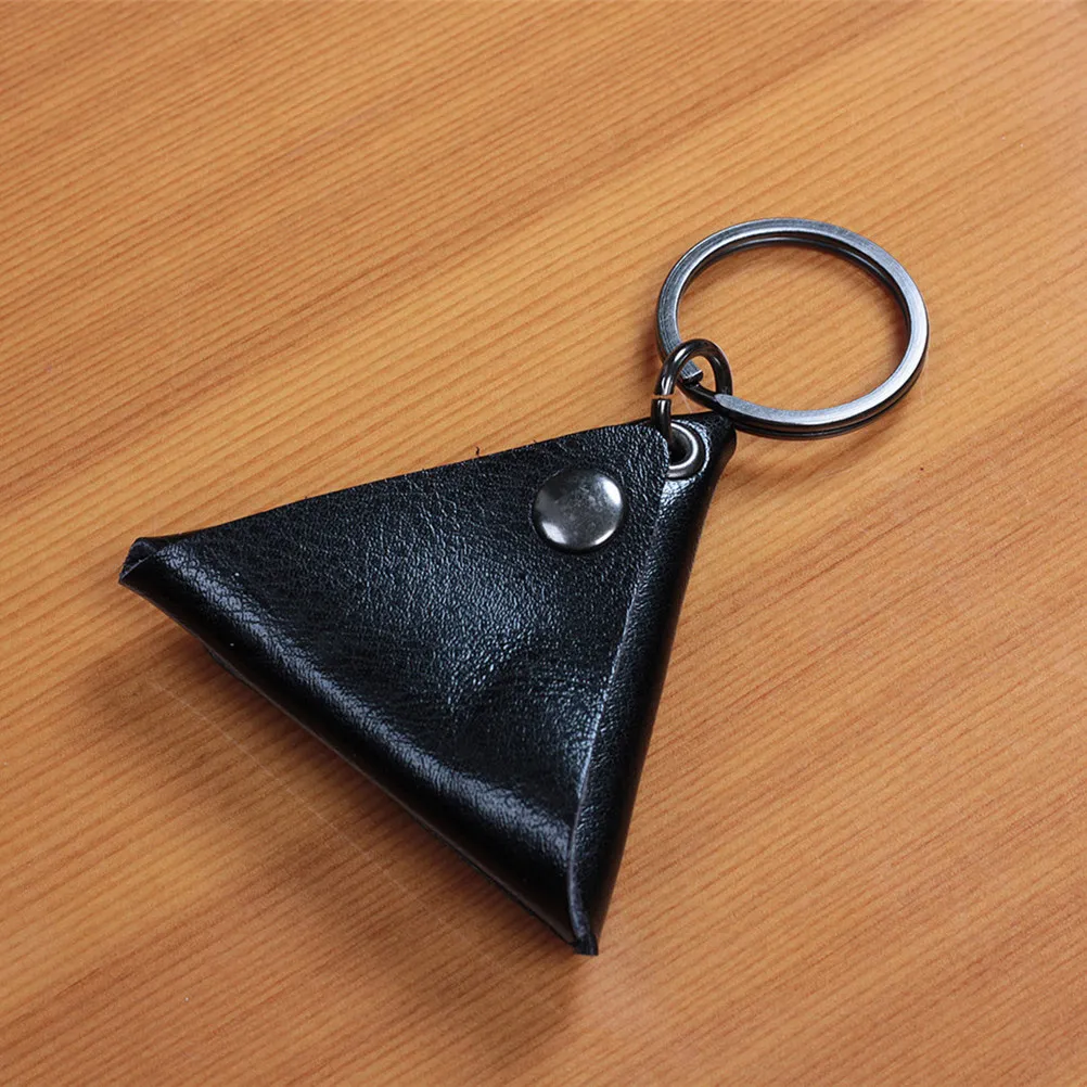 Guitar Pick Holder Triangle Black Metal Button Design Suitable for Travel Concert Party School Guitar Pick Case