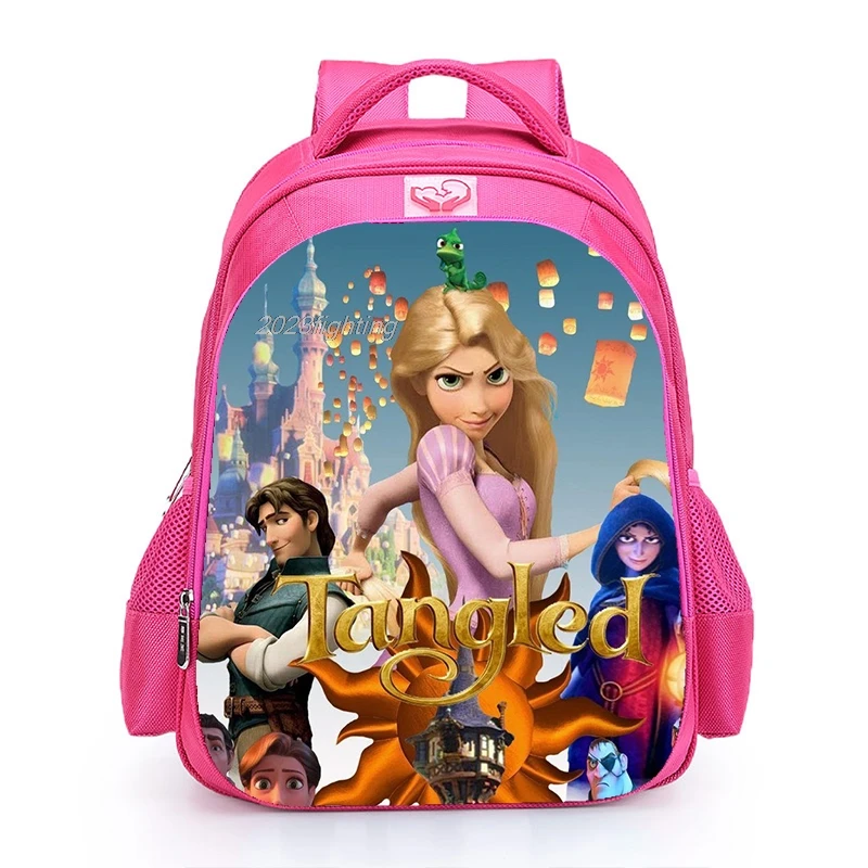 16 Inch Tangled Rapunzel Princess Children School Bags Orthopedic Backpack Kids School Girls Mochila Infantil Catoon Bags