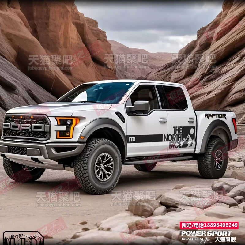 ملصق سيارة تعديل مظهر الجسم ملحقات ملصق حائط من الفينيل الرياضي لسيارة Ford Raptor F150