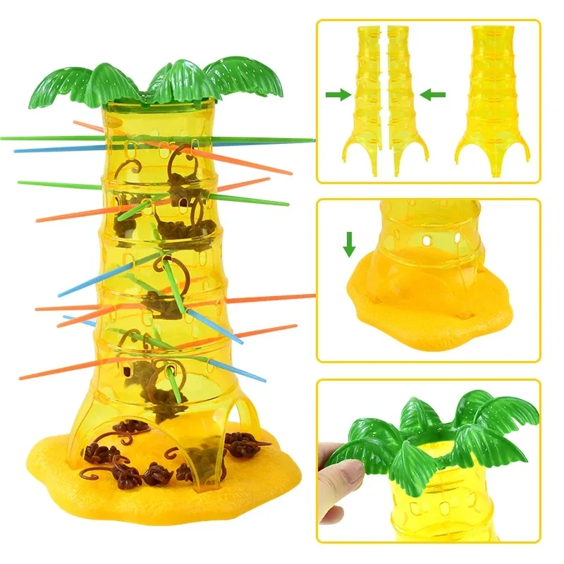 Desktop Game Toys Turn Monkeys Down Monkey Tree Climbing Game Parent-Child Interactive Board Game for Family Party  Games