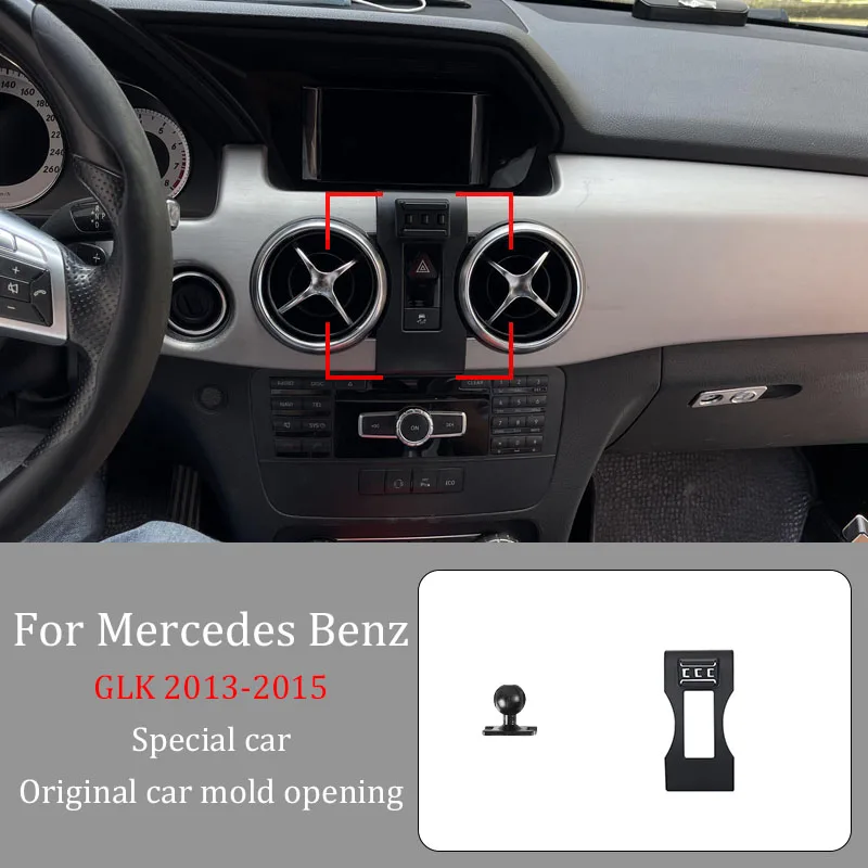 

Car Phone Holder For Mercedes Benz GLK 2013-2015 DIY Screen Projection Wireless Charger Infrared Induction Fixed Bracket