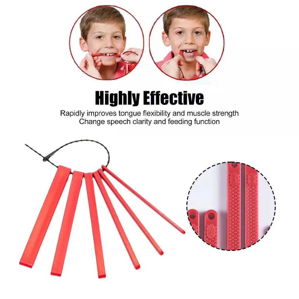 Red Graded Gel Stick Safe For Autistic Children T-word Teether Mouth Muscle Tongue Trainer Speech Rehabilitation Training T Q8C1