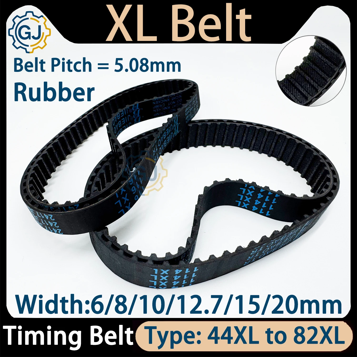 XL Timing Belt Width 6/8/10/12.7/15mm Type: 44XL 46XL 48XL 50XL 54XL 56XL 60XL 64XL 66XL 68XL 70XL 72XL 74XL 76XL 78XL 80XL 82XL