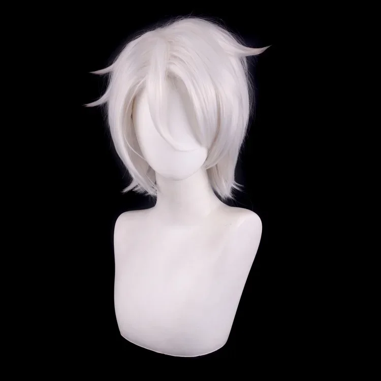 Anime 30CM Cosplay Wig Short Silver White Wig NEW The Case Study of Vanitas Heat-resistant Hair