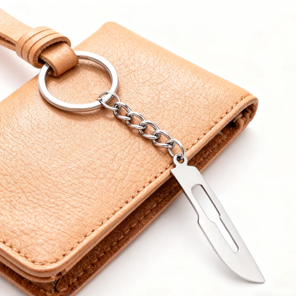 Stainless Steel Scalpel Keychain Surgeon Medical Jewelry Waterproof Pendant Keyring for Doctor Nurse Key Chain Gifts