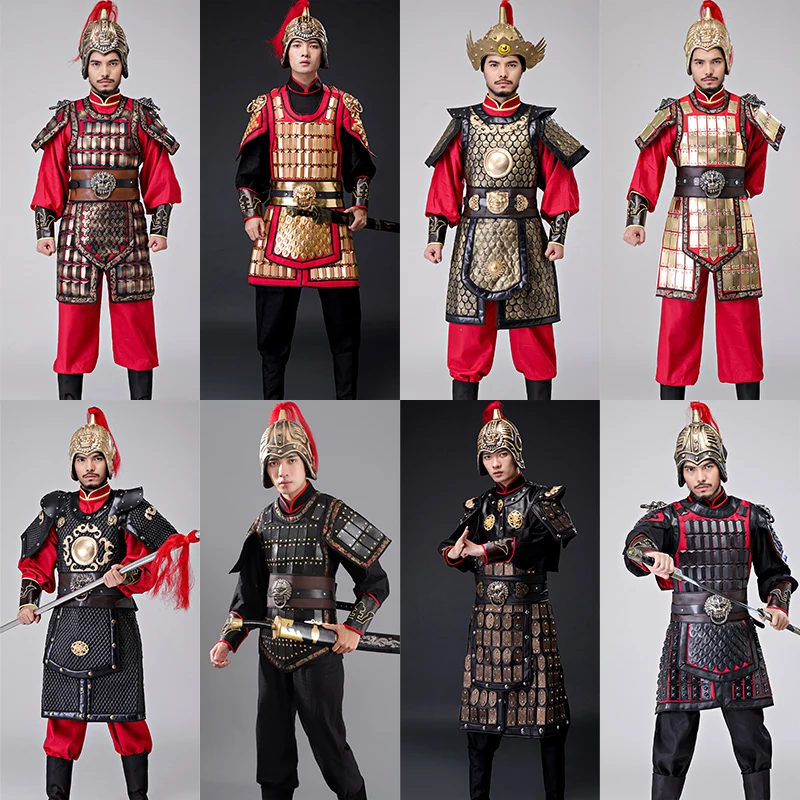 

Film TV Ancient Clothing Warring States Han Dynasty Armor General Military Captain Soldier Suit of Armour Performance Costume