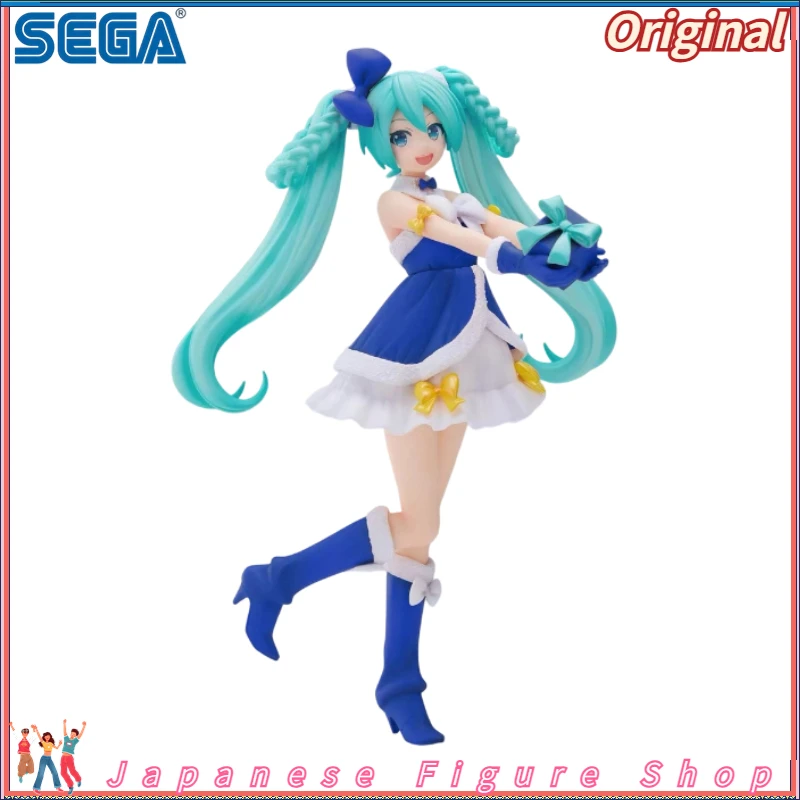 【予約販売】sega-スーパープレミアムフィギュア-ピアプロ-初音ミク-サファイアクリスマスバージョン-おもちゃ-ギフト