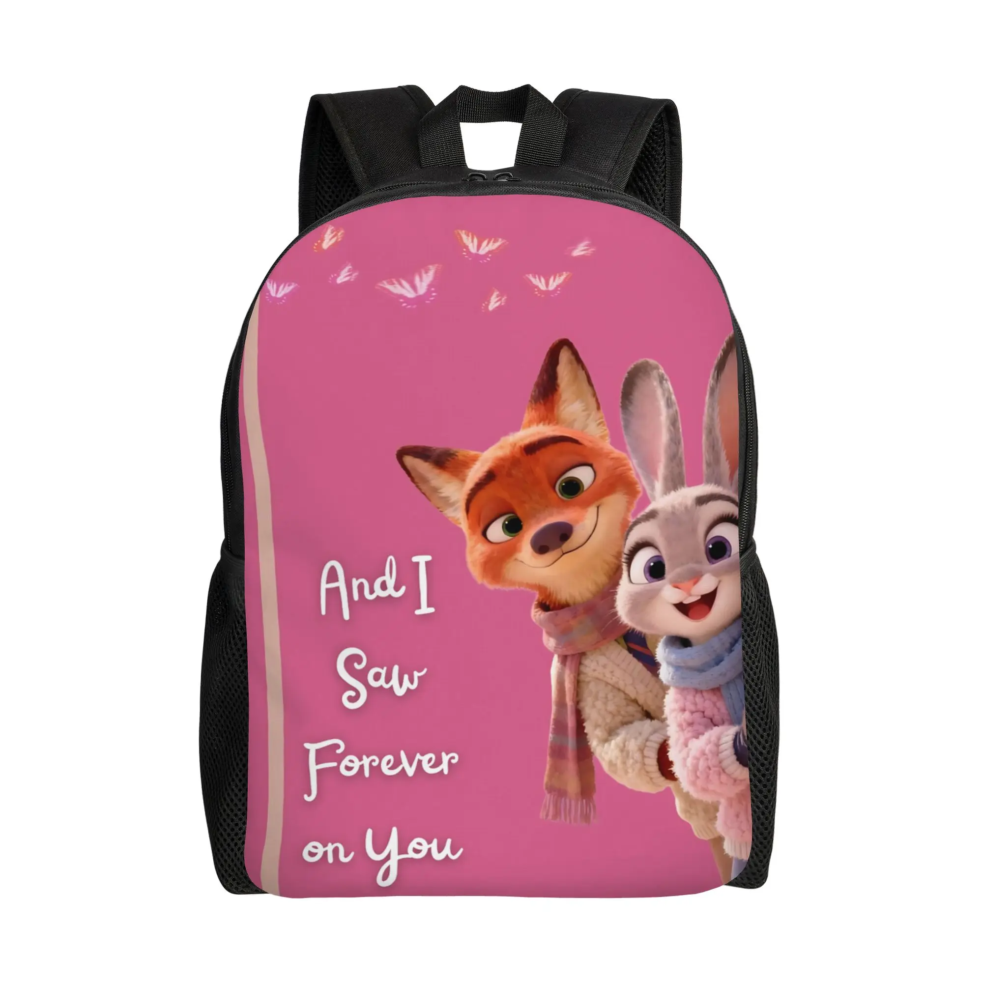 

1PC back to school Backpack Disney Zootopia 2 Daypack HJudy And Nick Adjustable Strap Camping Zipper Closure Rucksack