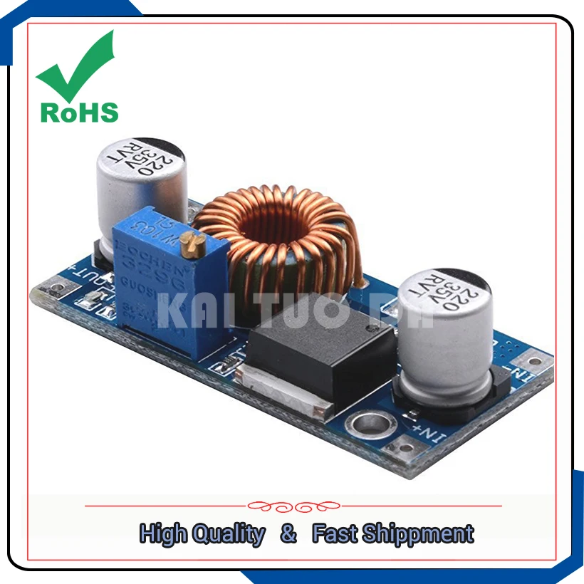 5A DC DC adjustable step down buck power supply module high power XL4005 high efficiency regulator converter better LM2596 board