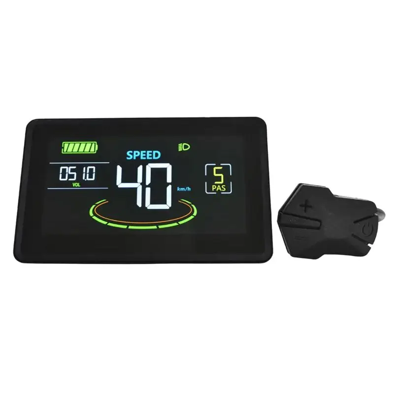H6C Electric Bike LCD Display Meter 24V-60V E Scooter LCD Panel Color Screen With USB UART For Electric Bike Parts (SM 5PIN)