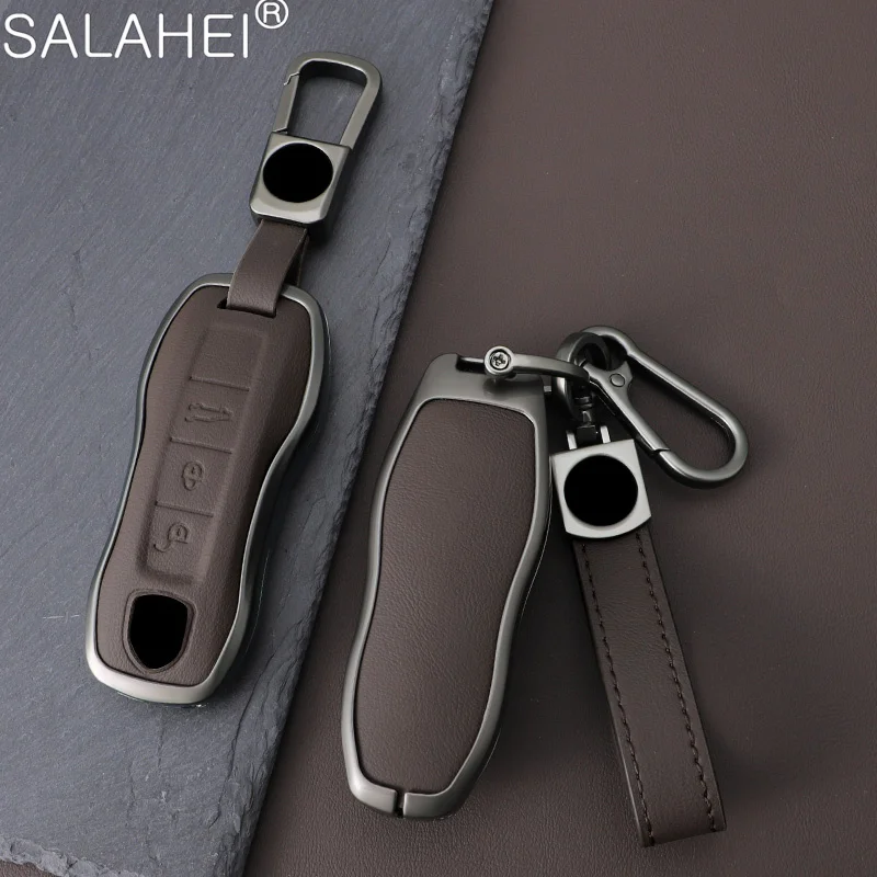 Zinc Alloy Car Key Case Cover Shell For Porsche Panamera Cayenne 971 911 991 9YA Macan Boxster Cayman Carrera Taycan Accessories