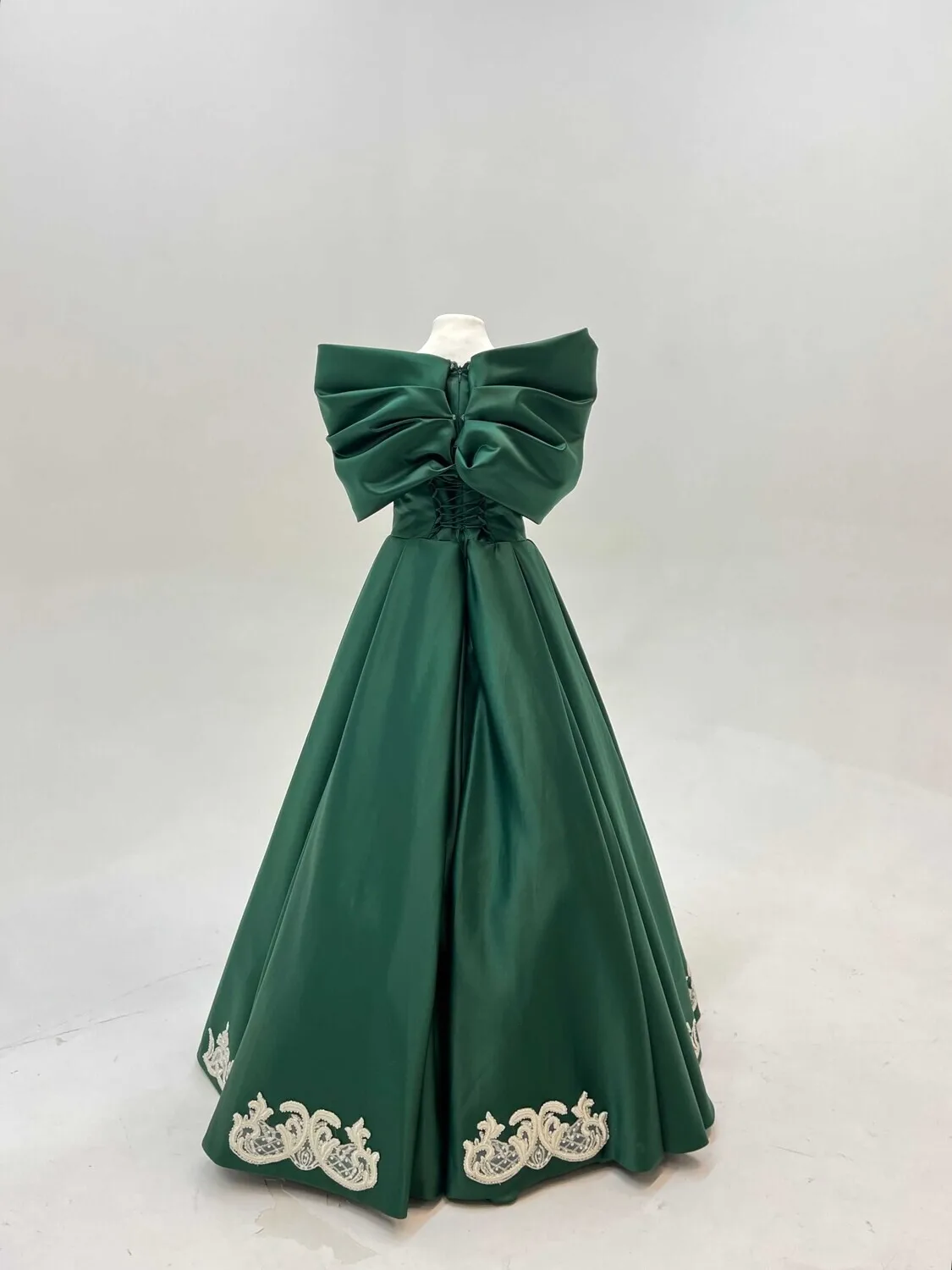 Lindo vestido de cetim verde flor menina casamento princesa concurso de beleza crianças presente aniversário primeira comunhão vestidos de noite