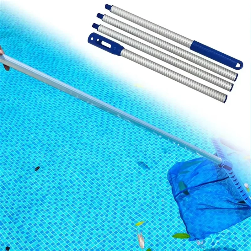 

A03F-Telescoping Pool Cleaner Handle Rod Telescopic Handheld Clean Fishing Net Supplies For Swimming Pools Pole