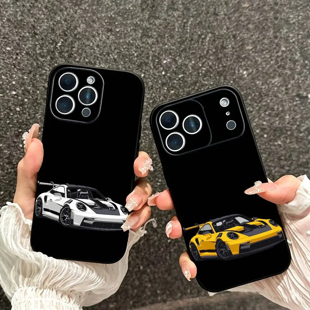 

TOP GT3-RS Sport-Cars Phone Case For iPhone 17, 16,15,14,13,12,11 Plus,Pro Max, Others Soft Black Cover