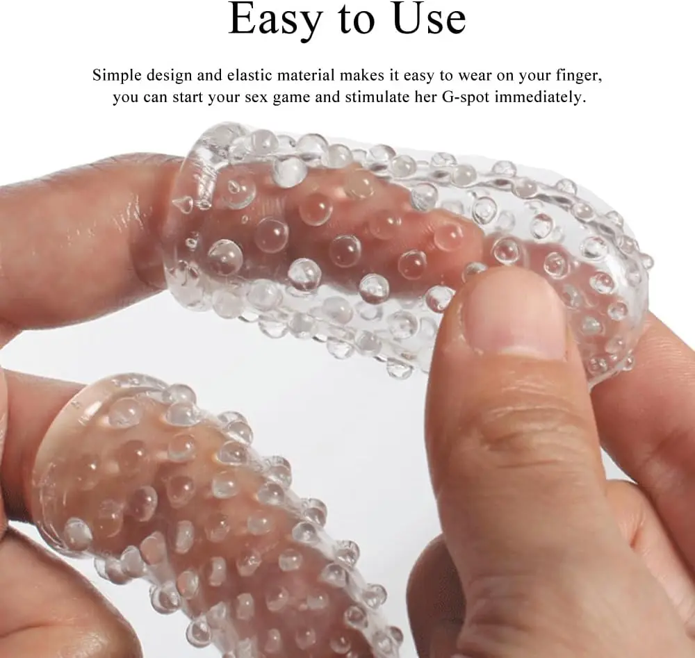 อุปกรณ์เสริมเครื่องสั่นนิ้วสำหรับผู้ใหญ่ 2 ชิ้น ปลอกนิ้ว กระตุ้นช่องคลอด คลิตอริส หัวนม จุดจี ของเล่นทางเพศสำหรับการสอดใส่ทางทวารหนัก