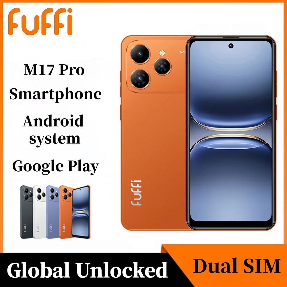 FUFFI M17 Pro Smartphone Android 8G RAM 512GB ROM 6.56 Inch Cellphone 720x1612HD 24+48MP 5800mAh Battery 5G Network Mobile Phone