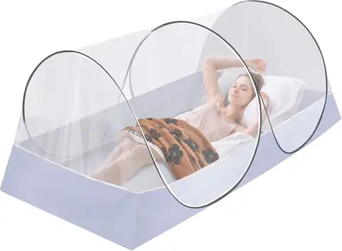 Large Pop-Up Mosquito Tent, Portable Foldable Net for Bed Camping Travel Patio (78x41x31in)