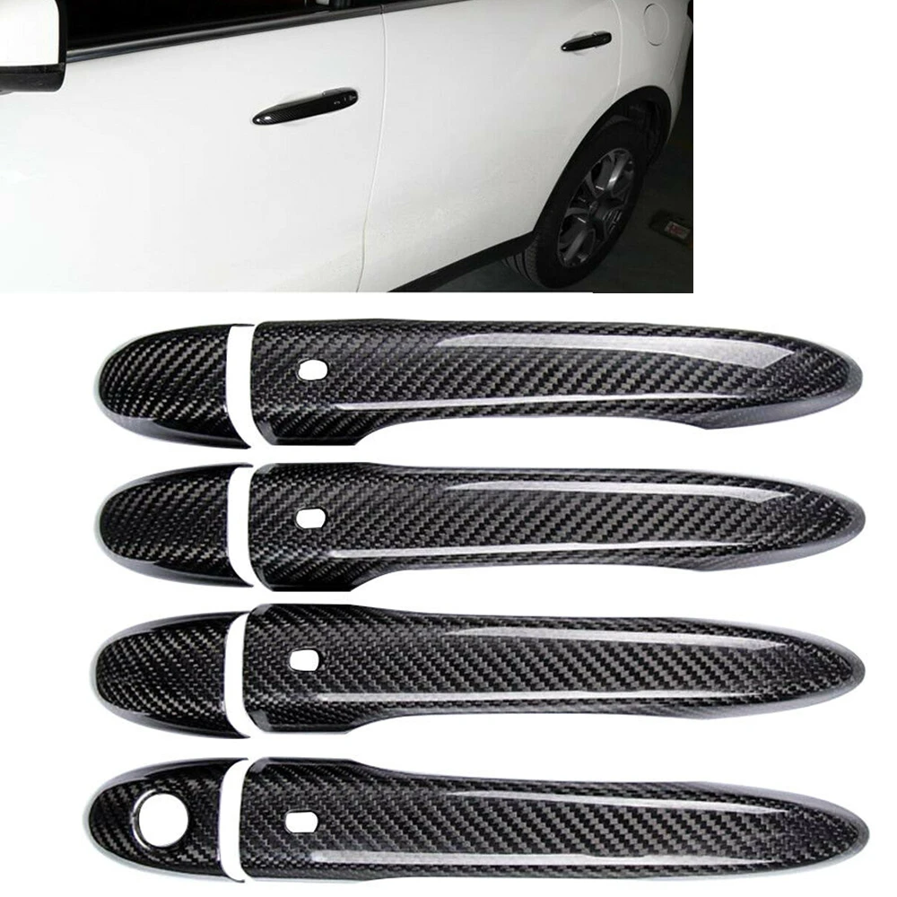 Dry Real Carbon Fiber Exterior Handle Cover For Maserati Quattroporte 2013-2017 Levante 2016-2019 Ghibli 2014-2019 4 Door LHD