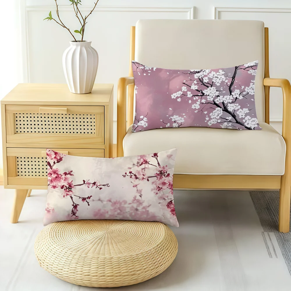 Japanese Cherry Blossom cushion cover Hit Product Home Sofa living Room Double-sided Soft Decorative Pillow Cover