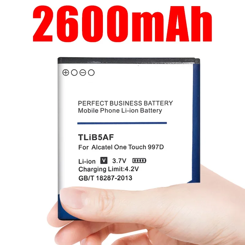 2600mah Tlib5af for Alcatel C5 Ot5036 Ot5036d Ot-5036 Ot-5036d Tcl S800 S710 997d Ot-997 Ot997 5037 5037d