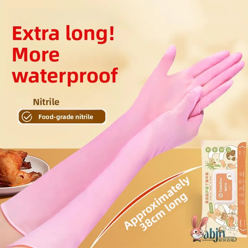 

Прочные нитриловые перчатки, одноразовые, для мытья посуды, водонепроницаемые, маслостойкие, для уборки дома, пищевые