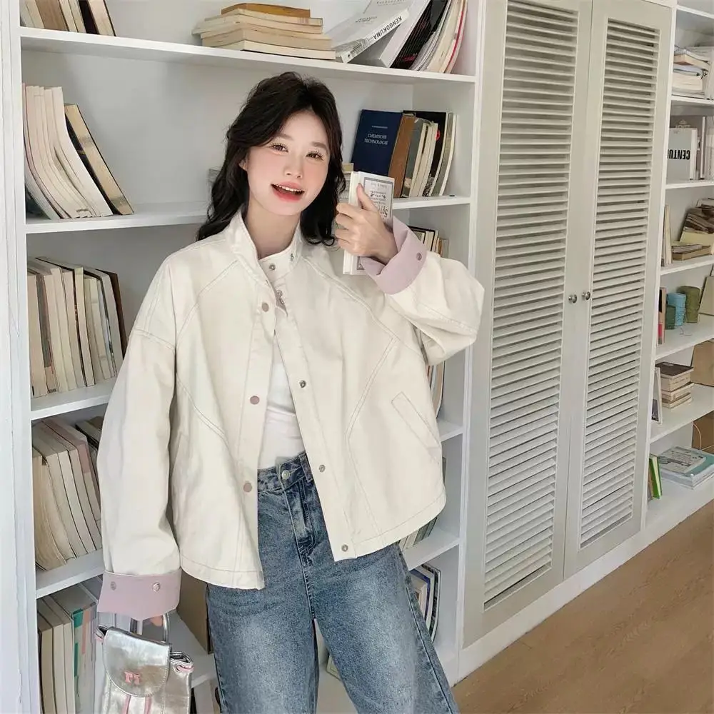 カラーブロ カジュアルワークウェア ジャケット レディース 春秋 2025 新作 香港風 スリム 小さいサイズ ジャケット トップス ポリエステル繊維...