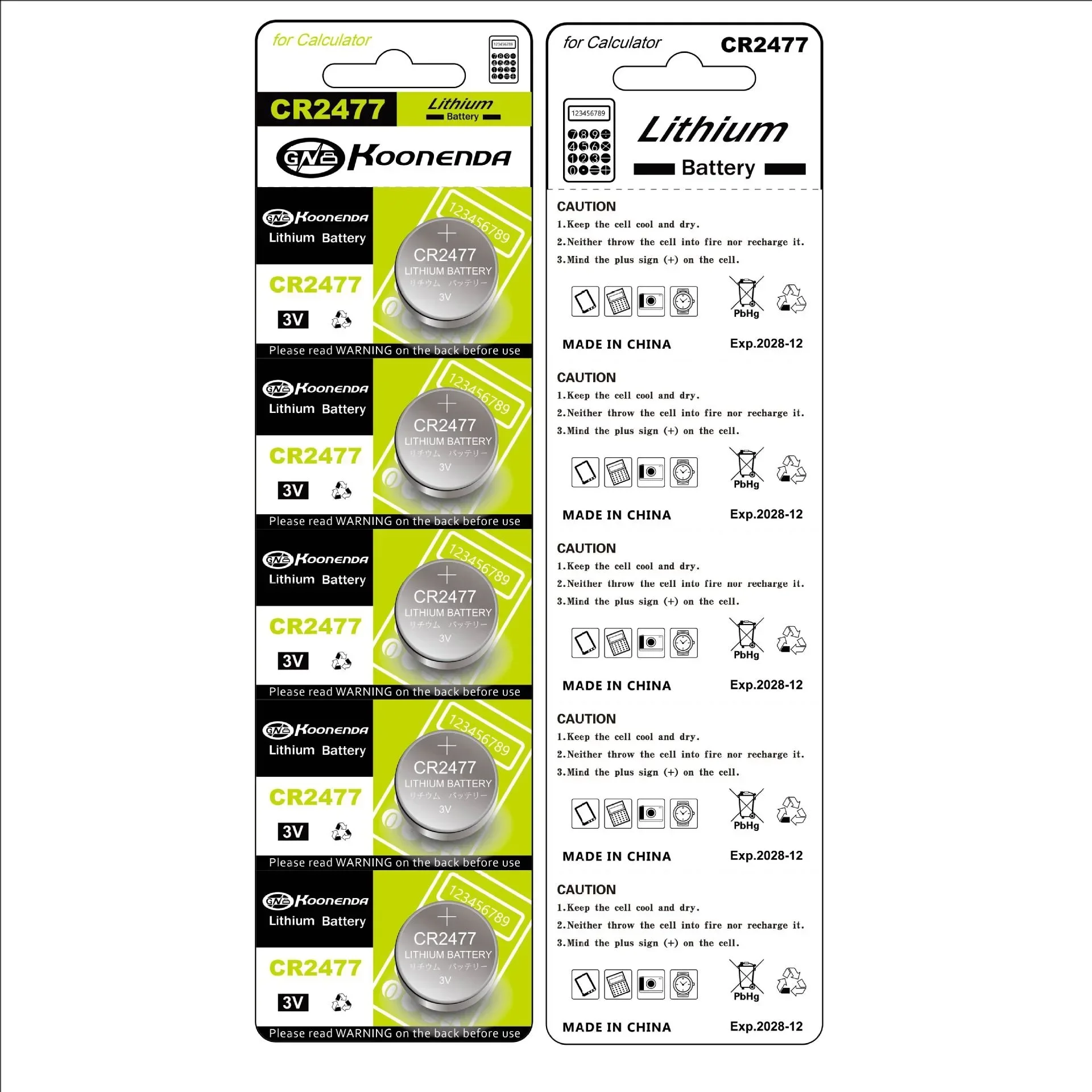 2-20 piezas CR2477 batería de litio de botón de 3V para reloj de placa base de Control remoto de coche DL2477 ECR2477, KCR2477 pilas de botón