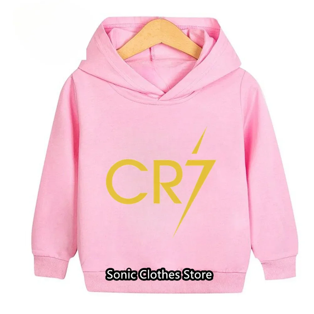 Football Star Ronaldo Hoodie Kids Clothes Boys Clothing Jersey Baby Girls Clothes CR7 Sweatshirt Children Marios Pokemon Tops