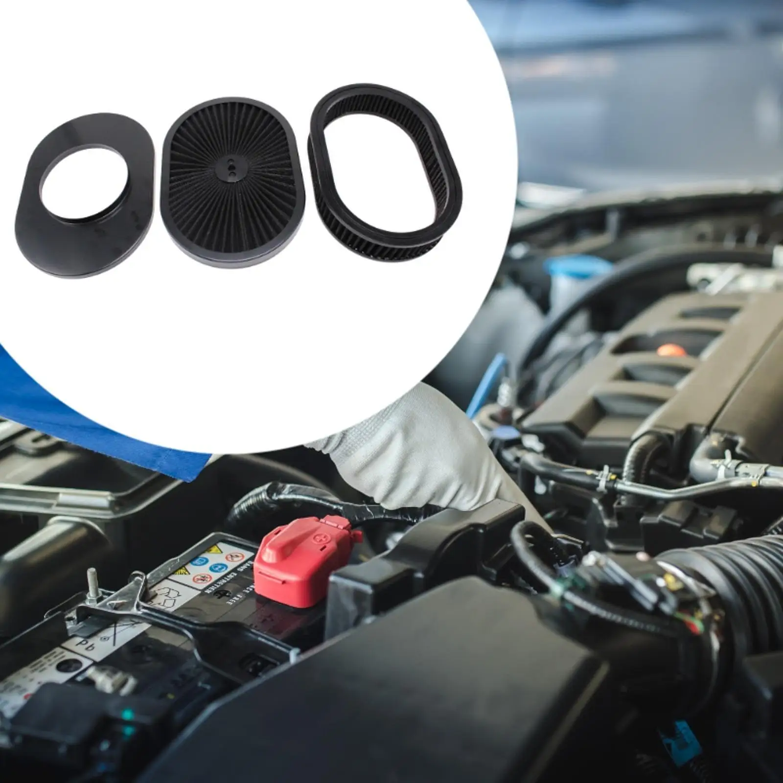 

Овальный воздухоочиститель, профессиональные автомобильные аксессуары высокой надежности, простые в установке сменные запасные части для воздушного фильтра для Chevy