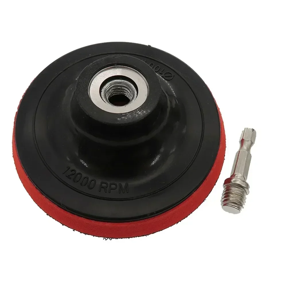Disco abrasivo da 4 pollici piastra di supporto per tampone di lucidatura a gancio e anello con adattatore per trapano M10 per smerigliatrice per utensili rotanti