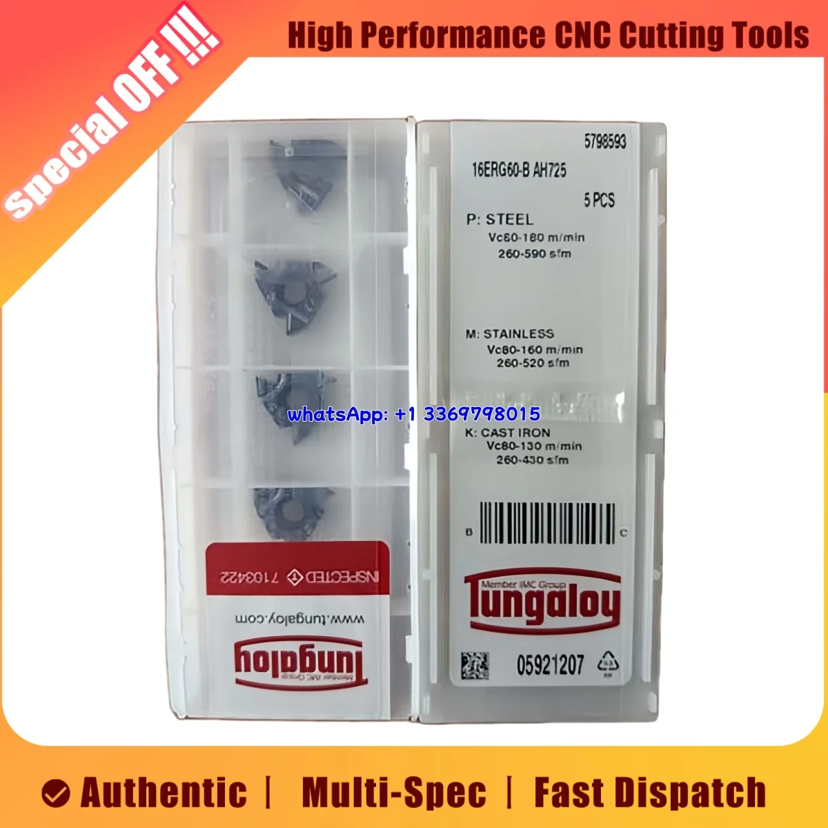 

Оригинальная резьбовая пластина 16ER 8UN-B 11PT-B 11W-B 12UN-B 14NPT-B AG60-B G55-B 175ISO-B 25ISO-B 16W-B 18UN-B AH725