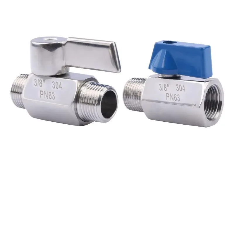 

1/8" 1/4" 3/8" 1/2" 3/4" 1" BSP Female Male 304 316 Stainless Steel Sanitary Mini Ball Valve Homebrew With Handle Food Grade