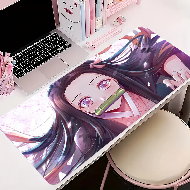 

Anime Deskmat Demon Slayer Nezuko Kamado 90x40 Laptop Table Mat Rubber Gaming Mouse Mat Keyboard Carpet Mouse Pad Office Deskmat