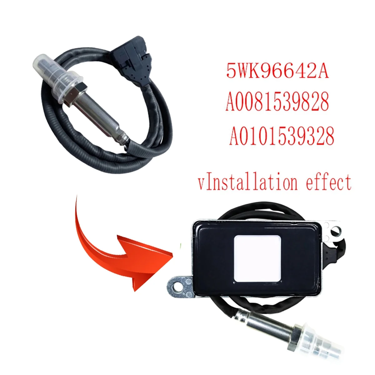 5WK96642B Nitrogen Oxygen Sensor Probe for Mercedes-Benz Actros Nox Sensor Probe 5WK96642A A0081539828 A0101539328