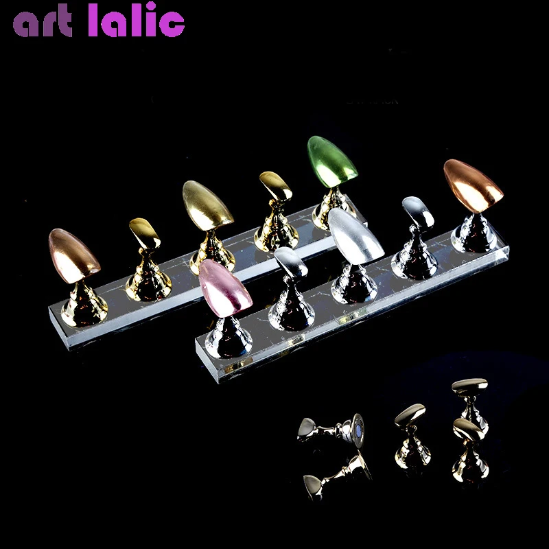 5Pcs Nail Art Gel Polish Practice Display Stand Chess Board Magnetic Tips White Black Holder Set Polish Gel Color Chart