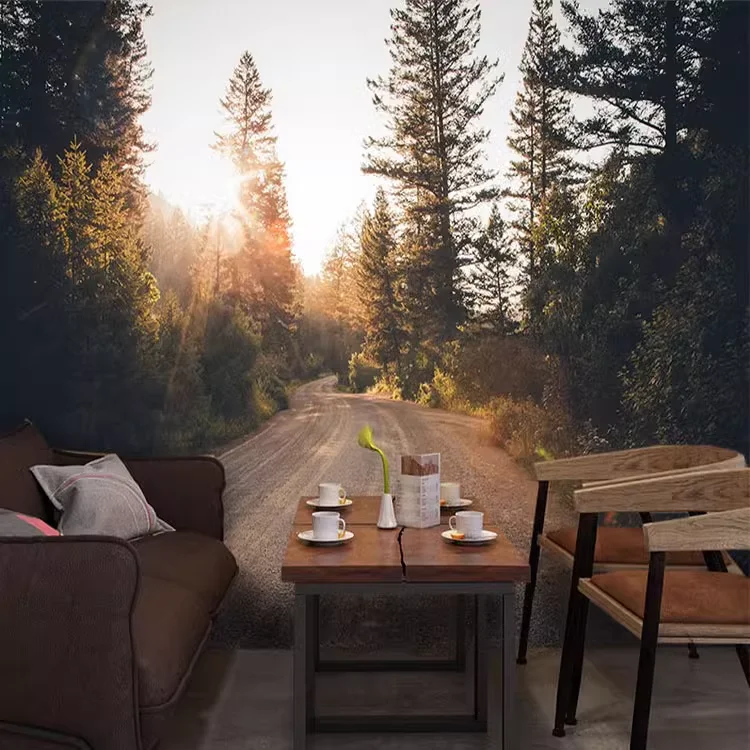 3D Printing of Natural Scenery, Forest, Room Background, Decorative Fabric, Bedside Arrangement, Hanging Fabric, Tapestry - Image 4