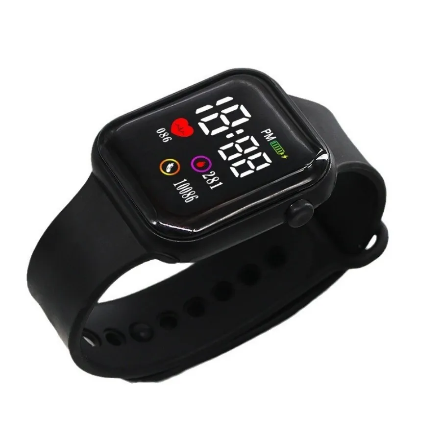 Led Digital Display Waterproof Electronic Watch Non Smart Watch Sport Fitness Led Digital Children Watch Children Universal