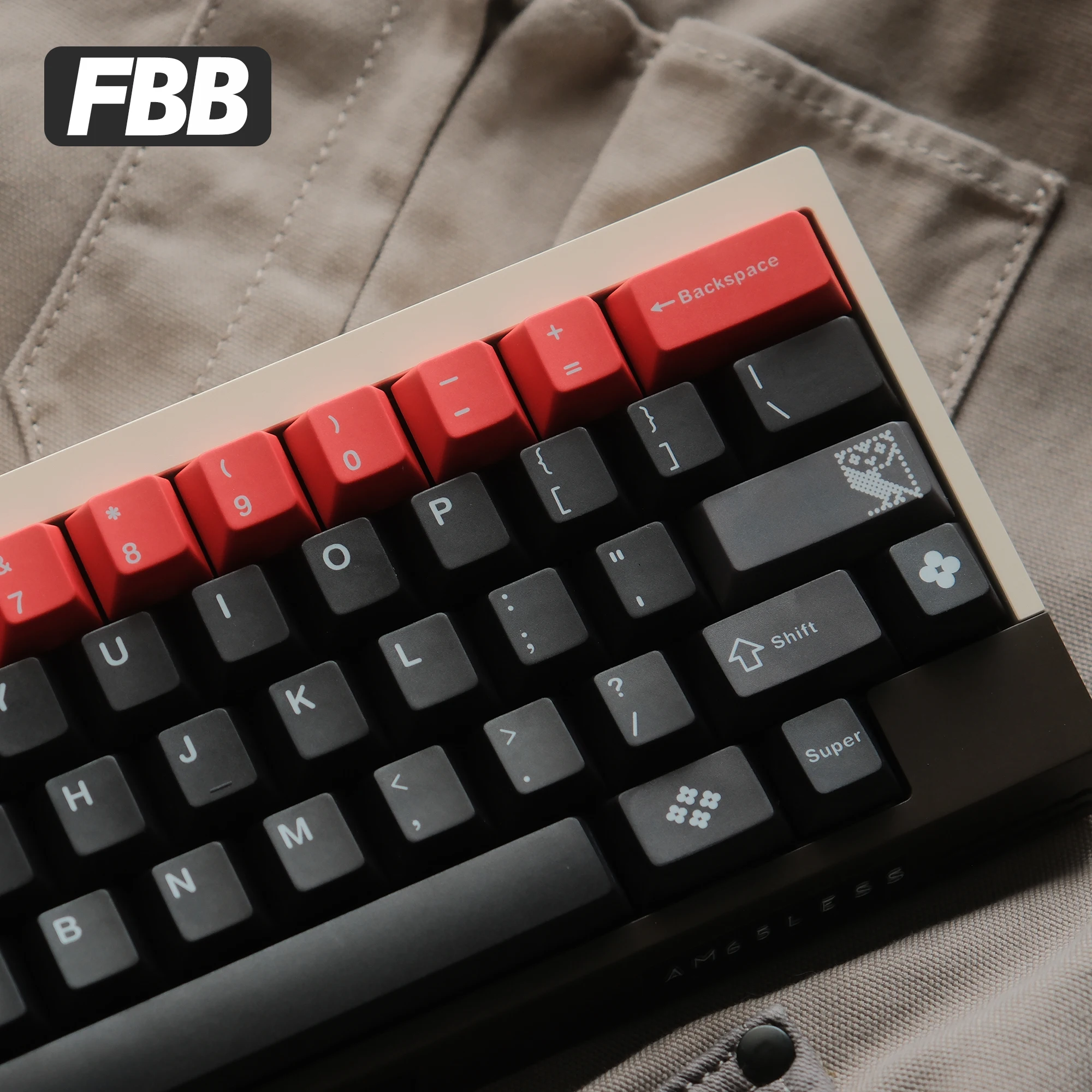 

FBB Keycaps Micro Style PBT Sublimation Customized Mechanical Keyboard Keycap For Cherry Profile MX Switches 1.7mm Thickened