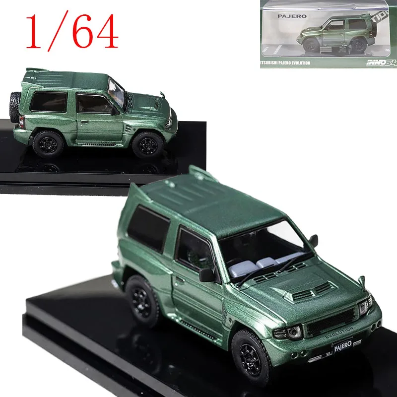 

INNO литой под давлением масштаб 1/64 ‌ Mitsubishi Pajero Evolution, внешняя установка запасных шин, модель автомобиля из сплава, игрушки для мальчиков, подарок