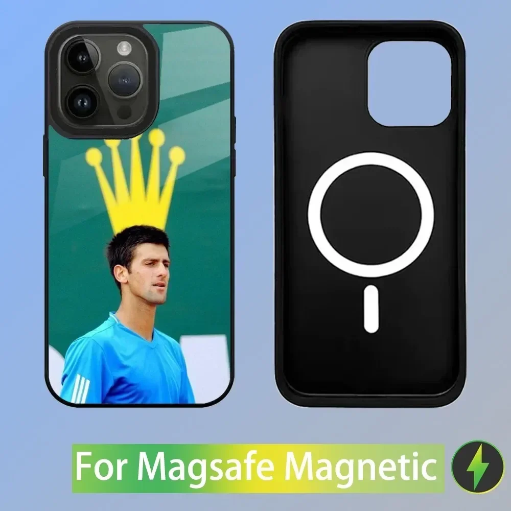 Serbian tennis player N-Novak D-Djokovic Phone Case For iPhone 15,14,13,12,11,Plus,Pro,Max Mini Magsafe Magnetic Wireless