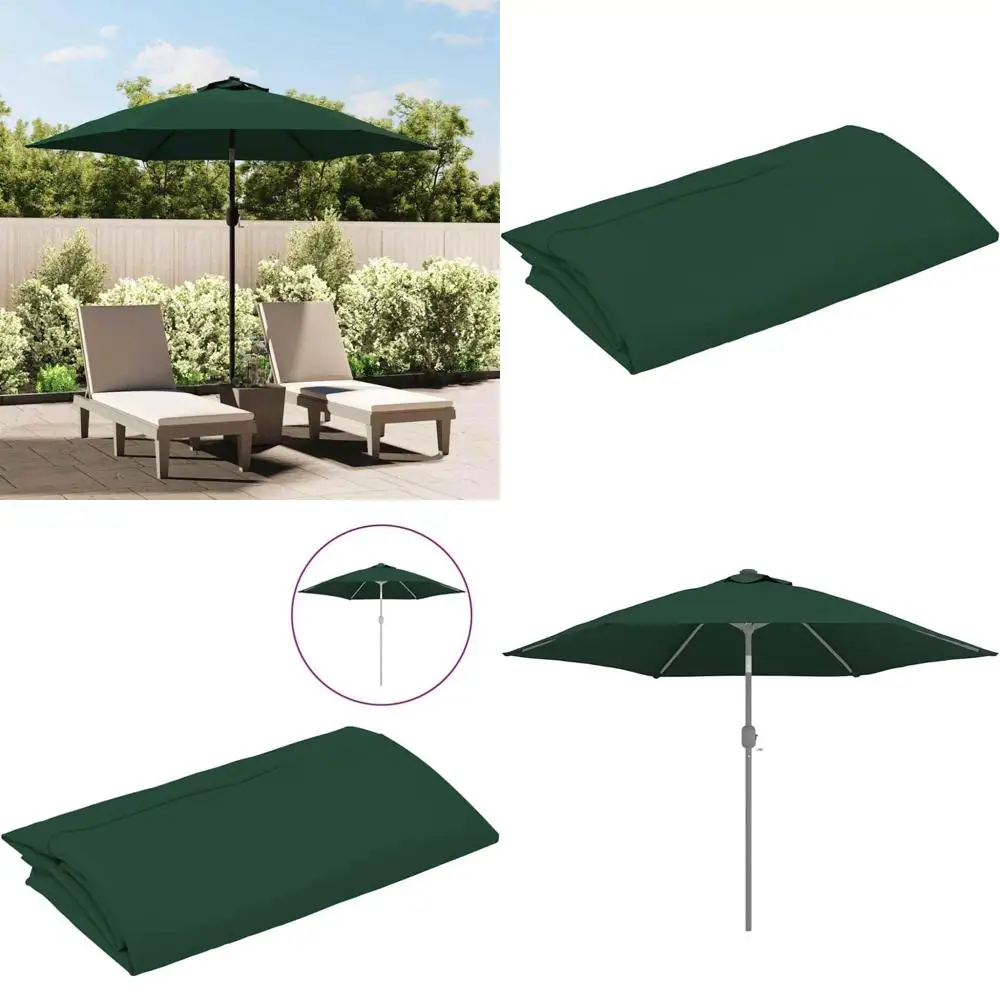 

green replacement fabric 100% polyester for outdoor umbrellas and parasols, suitable for outdoor living spaces, durable and weat