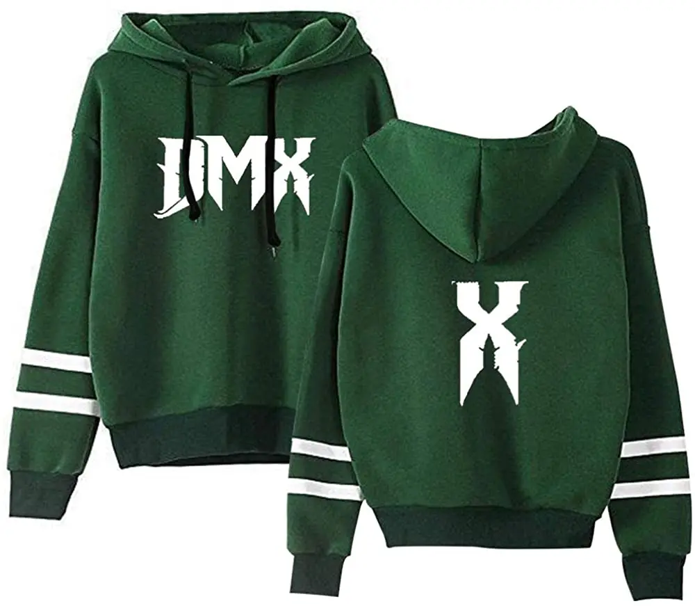 Hoodie DMX Rip Unisex, Hoodie Hip Hop Rapper Rest in Peace, Sweatshirt lengan bar paralel, Hoodie Wanita Pria