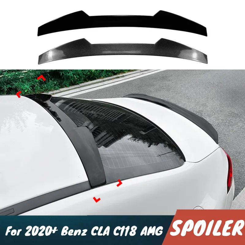 

For 2020+ Mercedes Benz CLA Class C118 AMG Car Rear windshield Roof /Rear Trunk Lid Spoiler Wings Bodykit Tuning Accessories