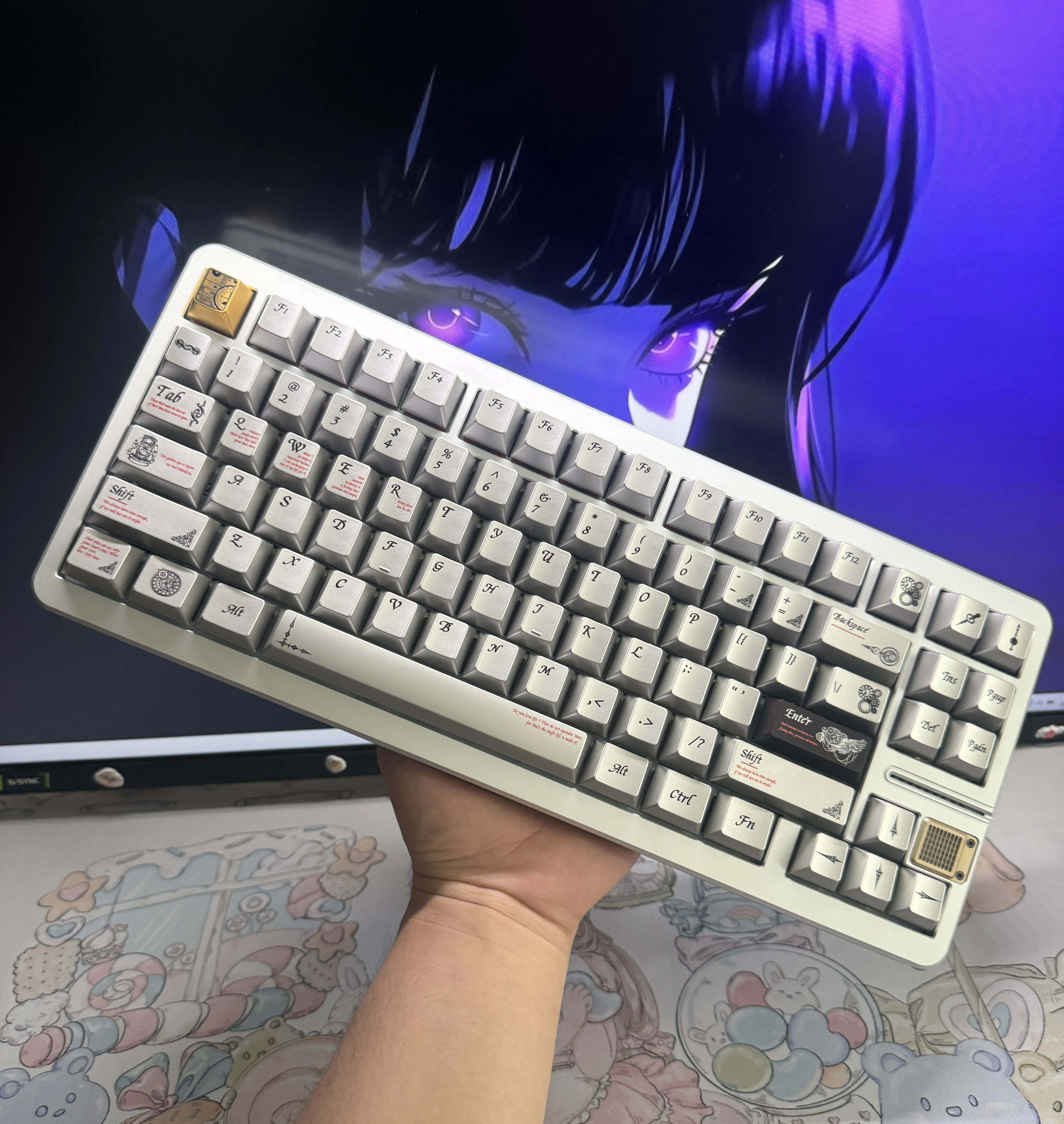 KBDfans 461E Keyboard Case Aluminum Lump Gh60 Adaptation Wooting Rakka Streamer Design Case Custom Mechanical Keyboard Accessory