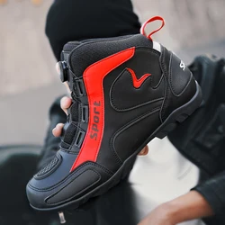 Motorcycle shoes men high top professional Riding boots Fashion outdoor plus size casual soft sole sports boots Motorcycle boots